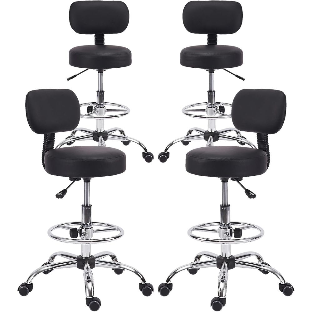 Home & Hotel Textiles Private Limited - Adjustable Swivel Bar Stool with Backrest,
