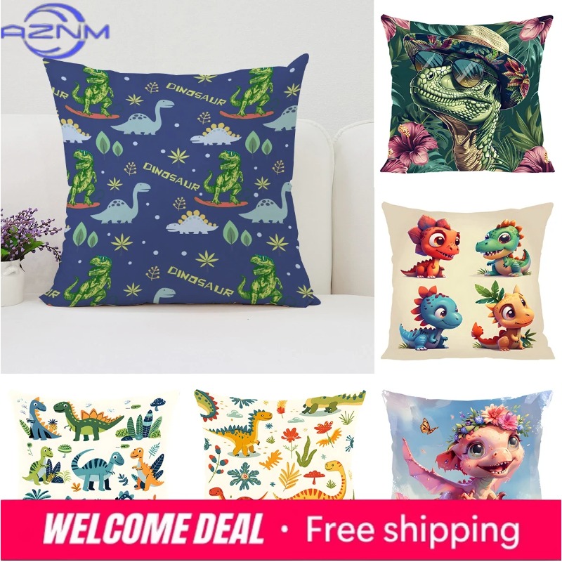 40x40 Cushion Cover Dinosaur L – Home Landing Textiles recenzja i cena