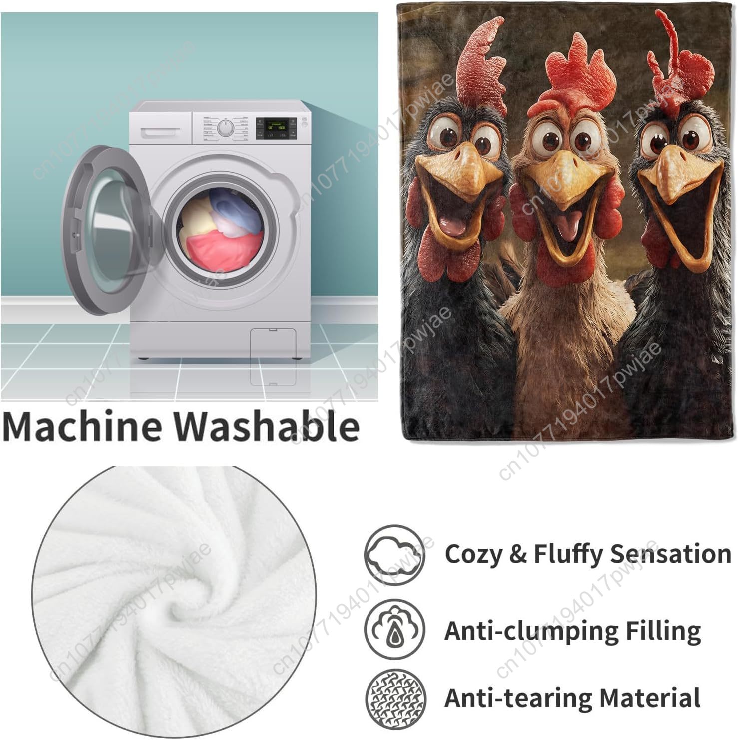 Chickens Blanket Gifts for Wom – Home Textiles Towel recenzja i cena