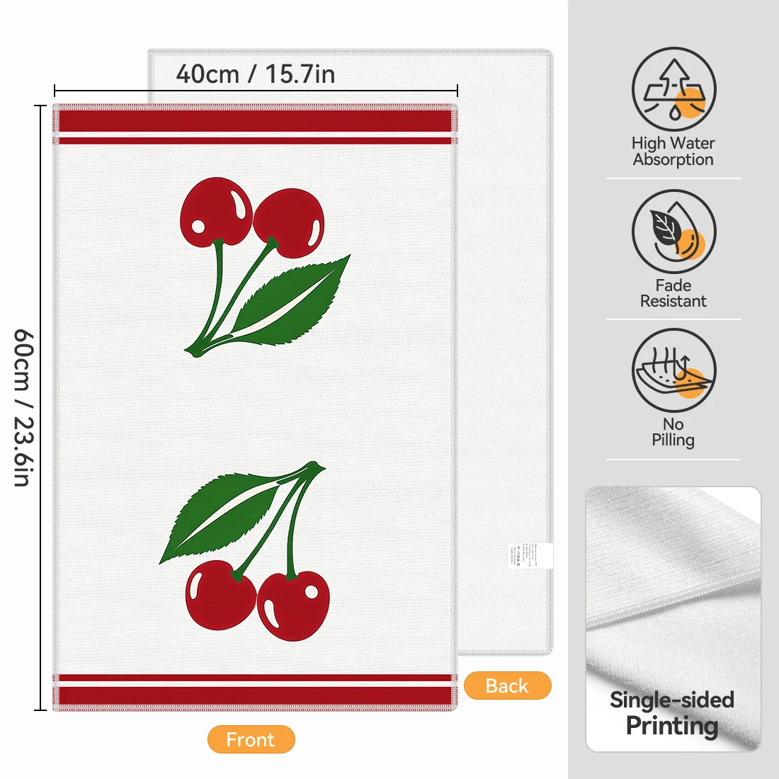 2 Pcs Cherry Pattern Printed K – Home Textiles Towel recenzja i cena