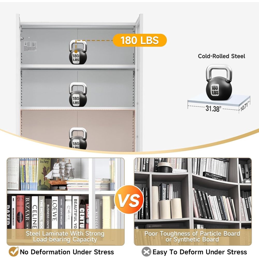 70.87 Tall Metal Bookshelf, 5- – Home & Hotel Textiles Private Limited recenzja i cena
