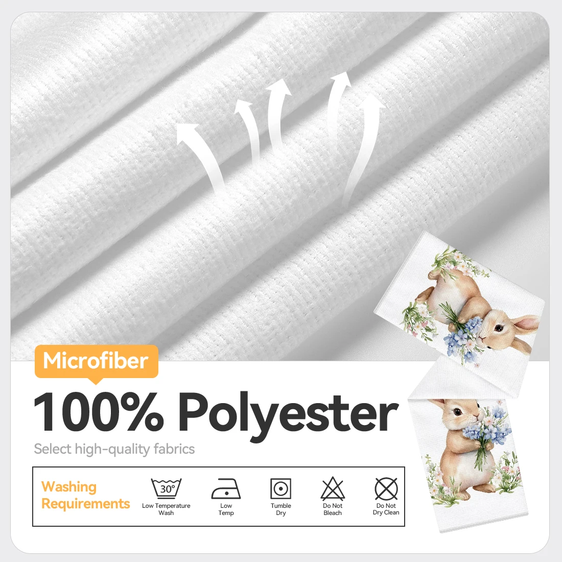 2 Pcs Easter Bunny Printed Kit – Home Textiles Towel recenzja i cena