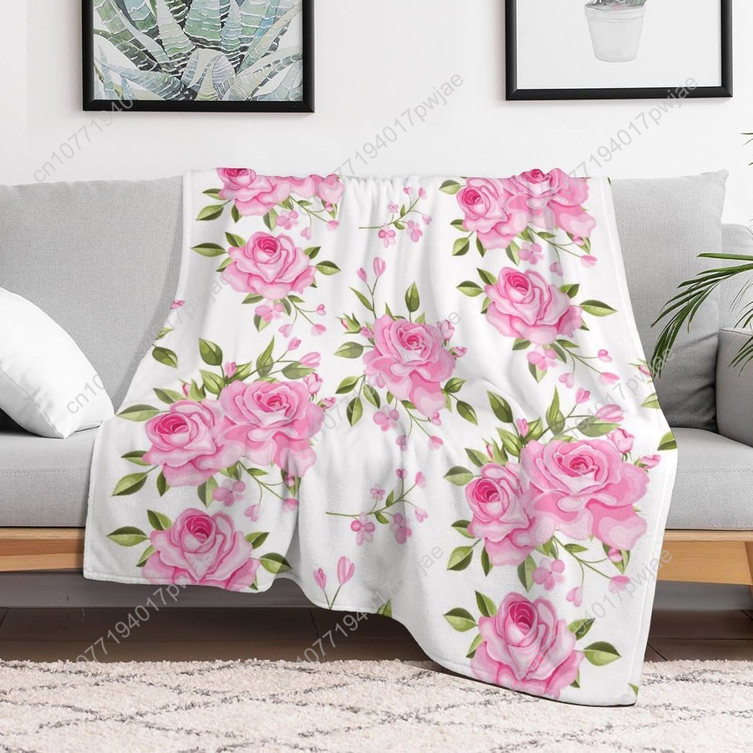 Pink Flower Throw Blanket Flor – Home Textiles Towel recenzja i cena