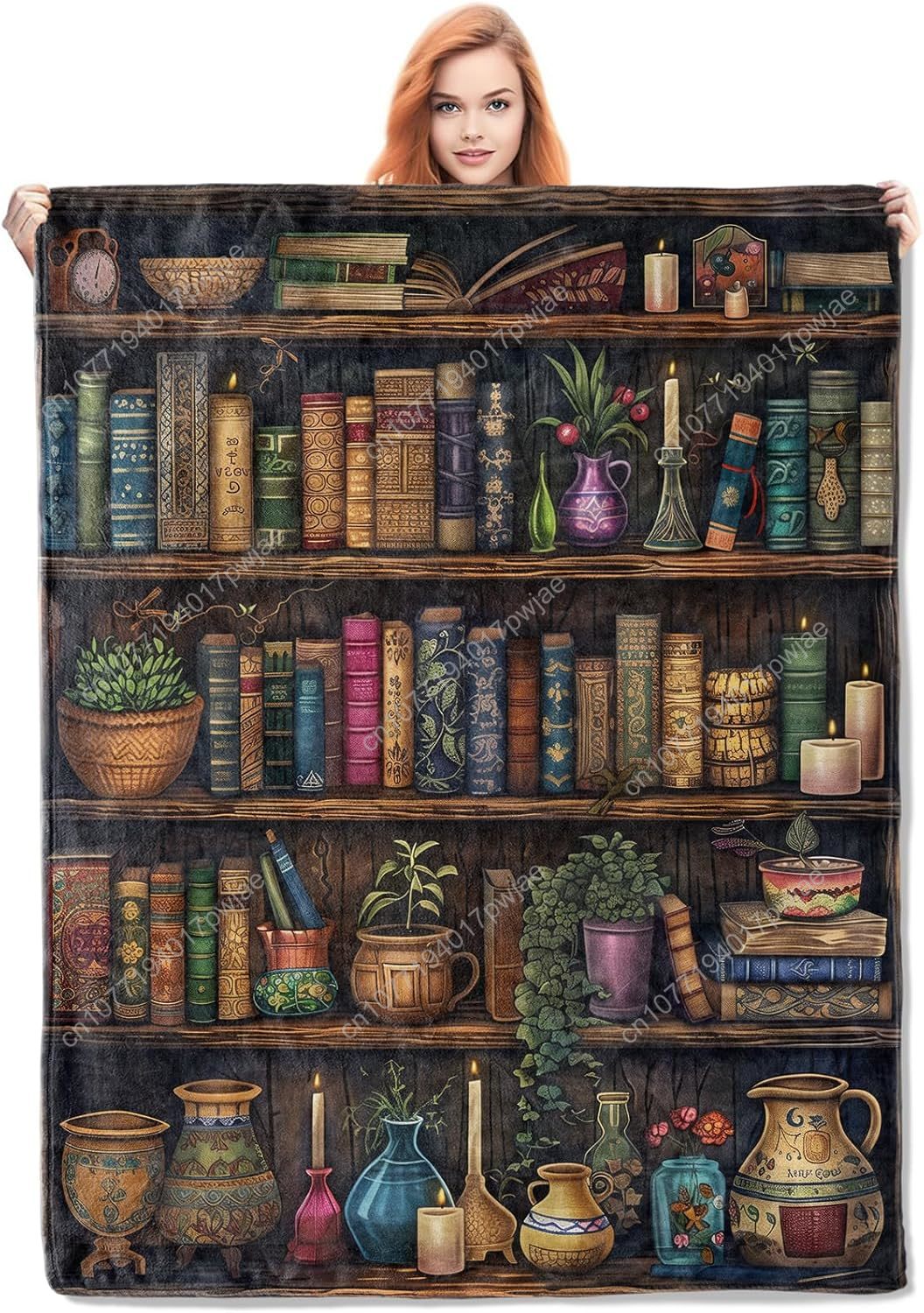 Vintage Bookshelf Blanket Read – Home Textiles Towel recenzja i cena
