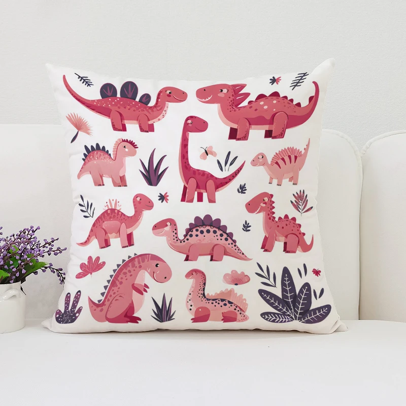 Dinosaur Land throw pillow cov – Home Landing Textiles recenzja i cena