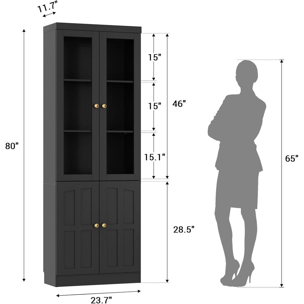 80 Tall Glass Door Bookcase wi – Home & Hotel Textiles Private Limited recenzja i cena