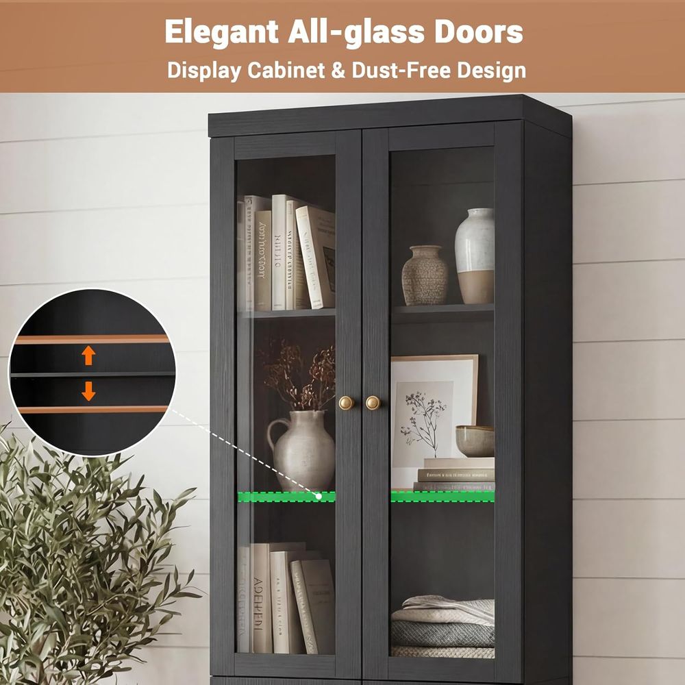 80 Tall Glass Door Bookcase wi – Home & Hotel Textiles Private Limited recenzja i cena