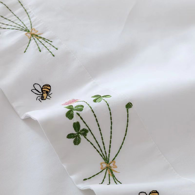 Pure White Bedding Sheet Flora – Luxury Home Textiles Usa recenzja i cena