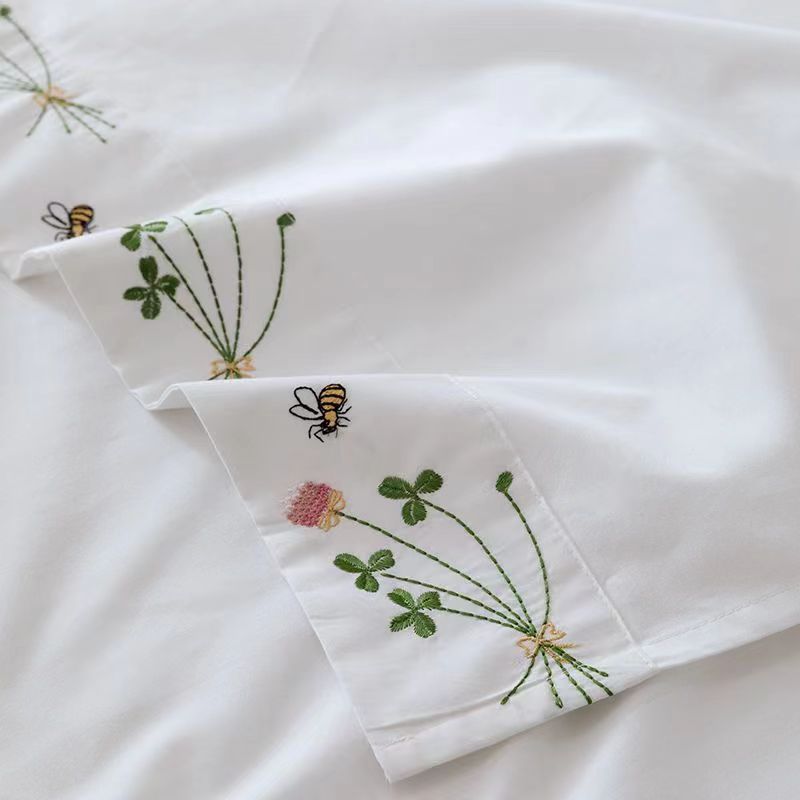 Pure White Bedding Sheet Flora – Luxury Home Textiles Usa recenzja i cena