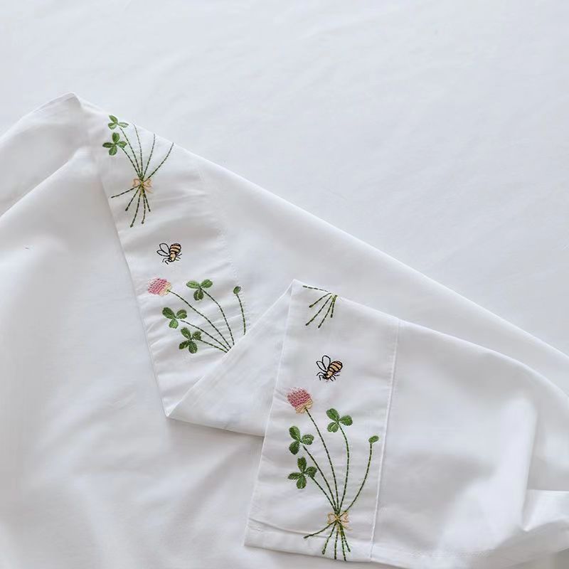 Pure White Bedding Sheet Flora – Luxury Home Textiles Usa recenzja i cena