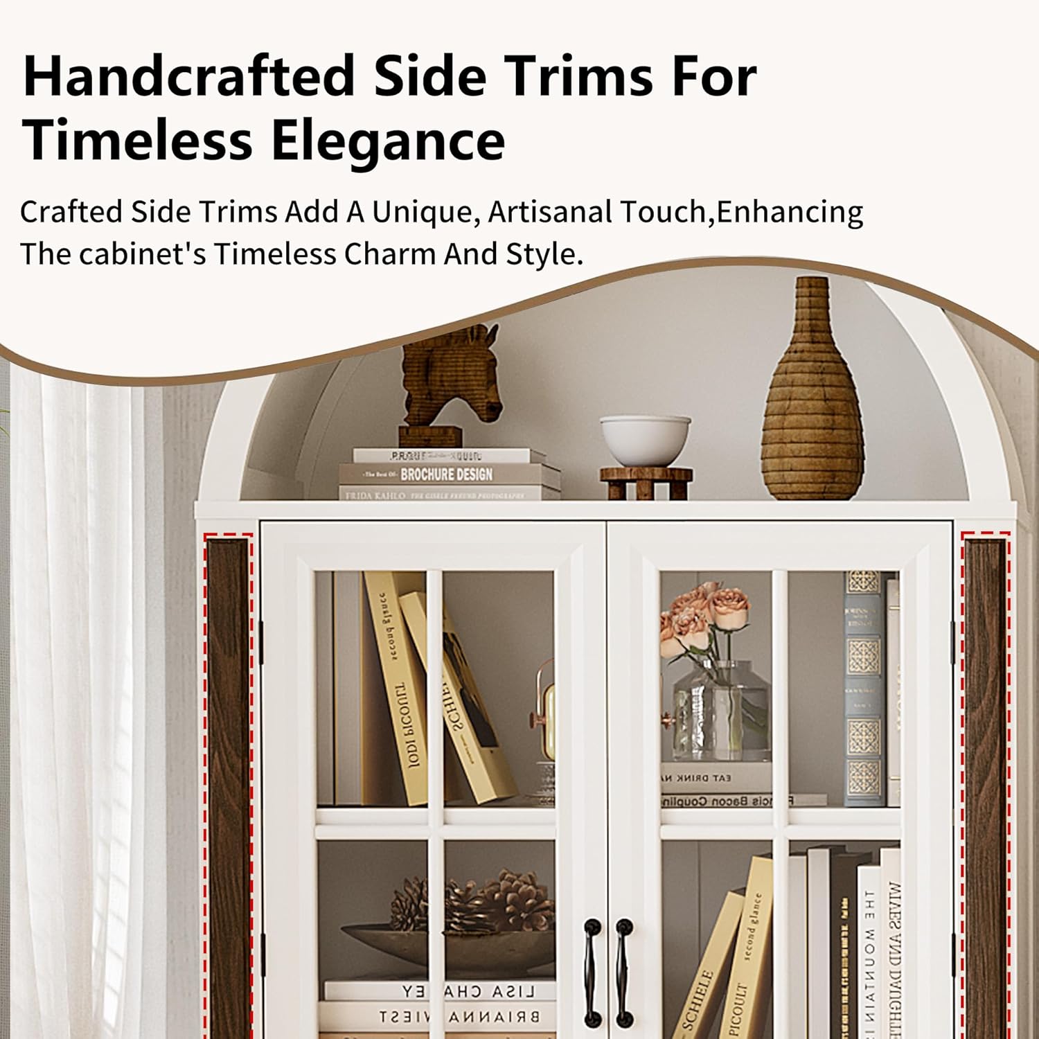 71” Handcrafted Arched Bookcas – Home & Hotel Textiles Private Limited recenzja i cena