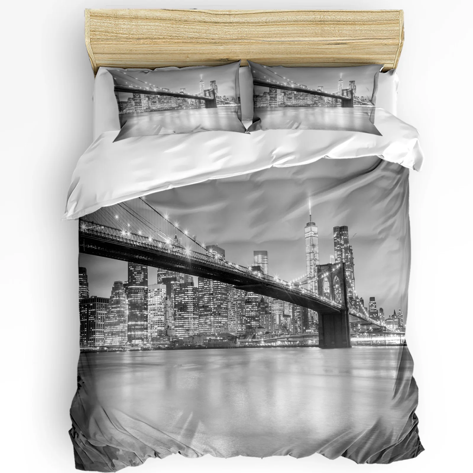 3pcs Bedding Set Grey New York – Home Textiles New York recenzja i cena