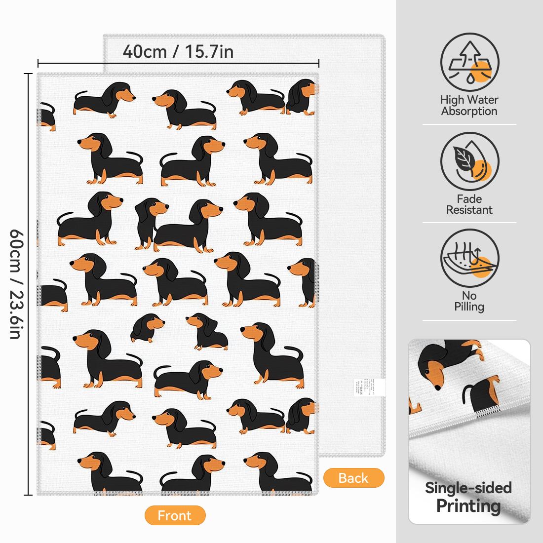 2 Pcs Dachshund Printed Kitche – Home Textiles Towel recenzja i cena
