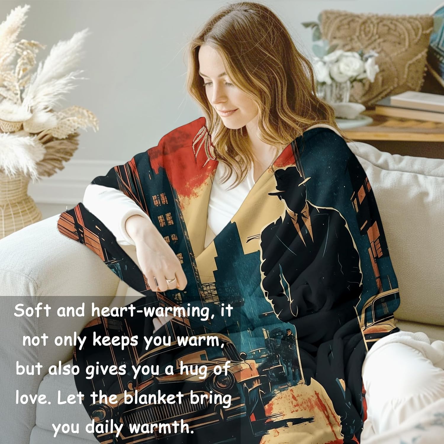 Noir Detective Blanket Gifts f – Home Textiles Towel recenzja i cena