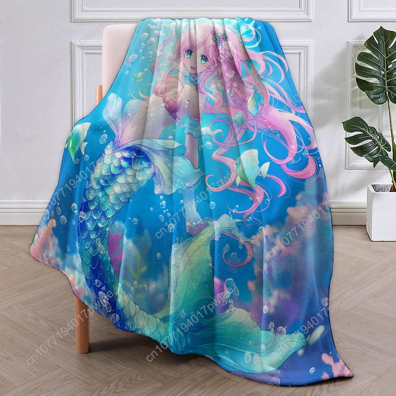 Cute Mermaid Blanket Cartoon F – Home Textiles Towel recenzja i cena