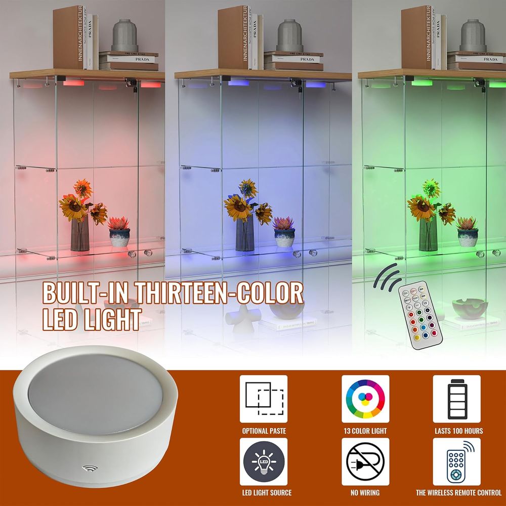 4-Tier Glass Cabinet with LED  – Home & Hotel Textiles Private Limited recenzja i cena