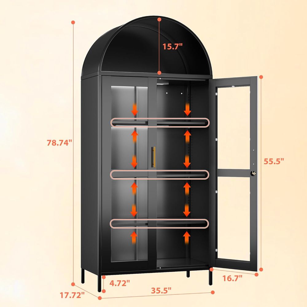 78.74 Tall Metal Arched Cabine – Home & Hotel Textiles Private Limited recenzja i cena