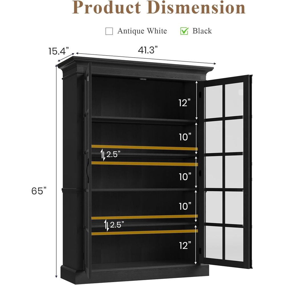 65 Tall Display Cabinet with A – Home & Hotel Textiles Private Limited recenzja i cena