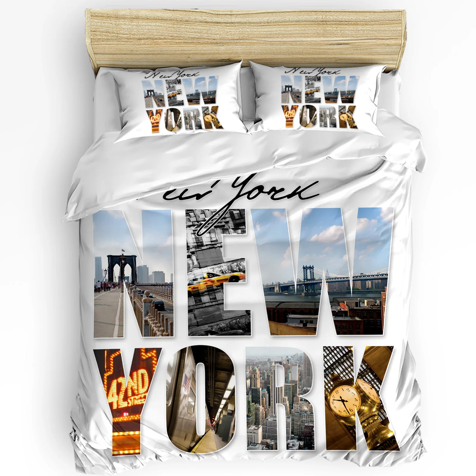 New York English Text Landscap – Home Textiles New York recenzja i cena