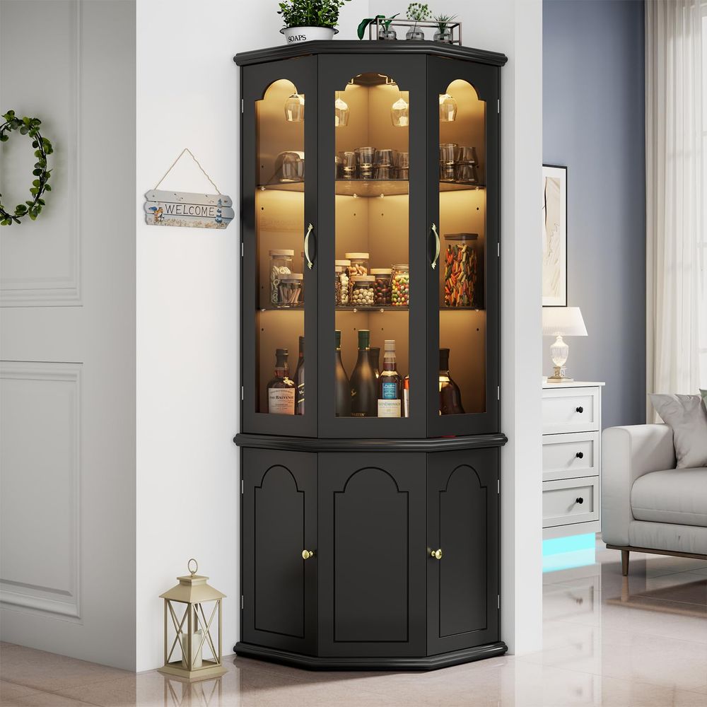 Corner Bar Cabinet w LED Light – Home & Hotel Textiles Private Limited recenzja i cena